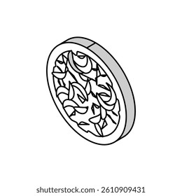salad cabbage dish isometric icon vector. salad cabbage dish sign. isolated symbol illustration