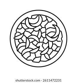 salad cabbage dish line icon vector. salad cabbage dish sign. isolated contour symbol black illustration