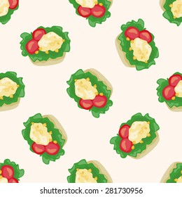 salad , cartoon seamless pattern background