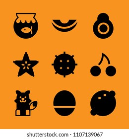 salad, clear, ingredient and sakura icon set. Vector illustration for web and design.