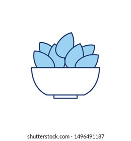 salad color line icon for food