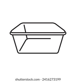 salad container icon. editable icon vectors on white background. Tableware, bowls, plates, High quality design element. Editable linear style stroke. Vector icon.