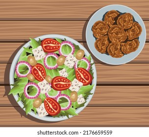 salad and cookies food menu