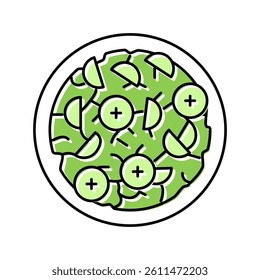 salad cucumber color icon vector. salad cucumber sign. isolated symbol illustration