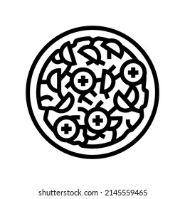 SalatGurken-Linie Symbol Vektorgrafik. SalatGurken-Schild. isoliertes Kontursymbol