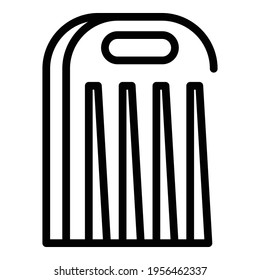 Icono de cortador de ensalada. Icono de vector de corte de ensalada de esquema para diseño web aislado en fondo blanco
