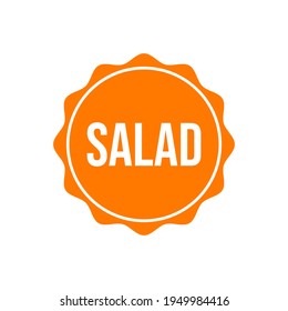 Salad Dish Meal Badge Icon Design Vector