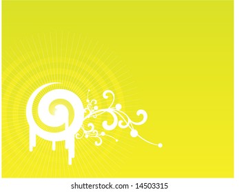 Salad dreams floral and spiral vector composition