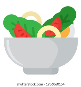 Salad Food Flat Icon Illustration Vector Graphic