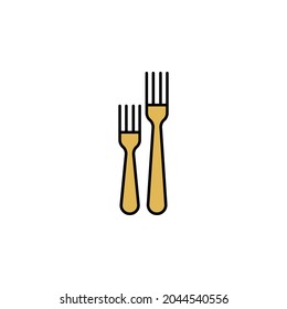 Salad fork, dinner fork colored icon. Can be used for web, logo, mobile app, UI, UX