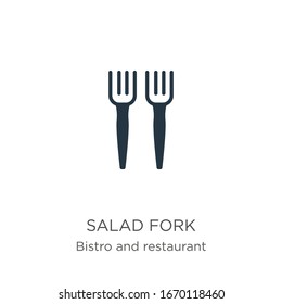 Salad fork icon vector. Trendy flat salad fork icon from bistro and restaurant collection isolated on white background. Vector illustration can be used for web and mobile graphic design, logo, eps10