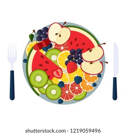 Salad From Fruit and Berries