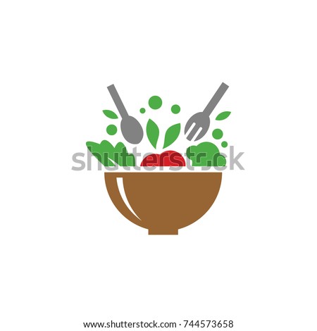 Salad green Vector Designs Collection - healthy vegetables food and bowl