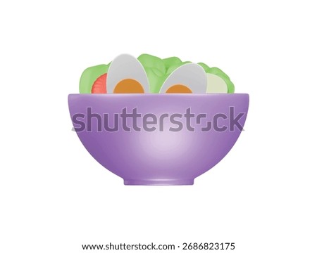  salad icon 3d illustration render