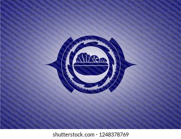 salad icon with denim texture