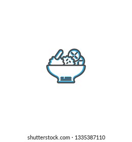 Salad icon design. Gastronomy icon vector illustration design