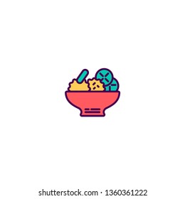 Salad icon design. Gastronomy icon vector illustration