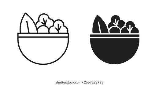 Ícone de salada. rabiscar vetores gráficos