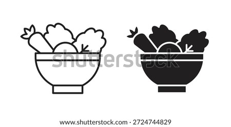Salad icon. filled flat sign for mobile concept and web design