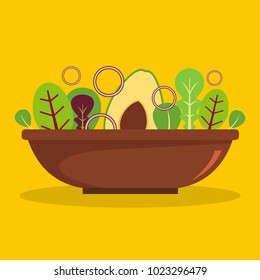 Salad icon. Flat illustration of salad vector icon for web