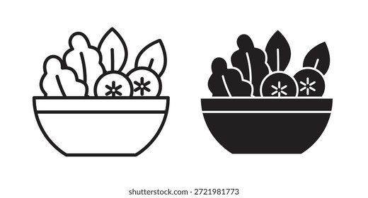 Salad icon flat simple icon. Liner version - stock vector.