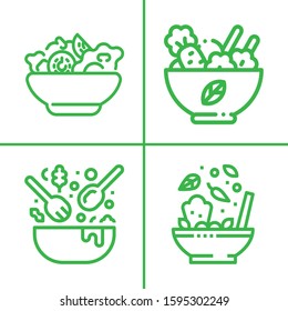 
Salad Icon. Illustration Of Salad Food With A Green Background For Your Website Or App In Eps10 Format