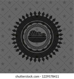 salad icon inside black emblem. Vintage.