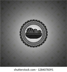 salad icon inside retro style black emblem