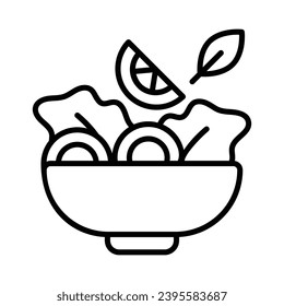 Salad icon isolate white background vector stock illustration.