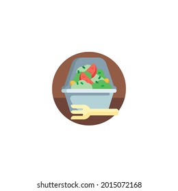 icono de ensalada aislado en fondo blanco