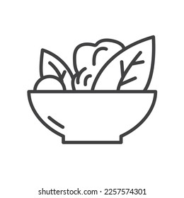 Salad icon isolated on a white background