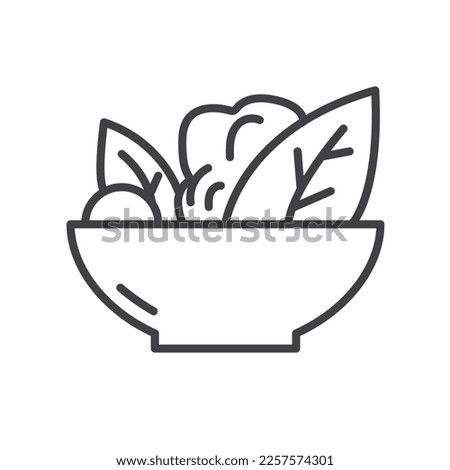 Salad icon isolated on a white background