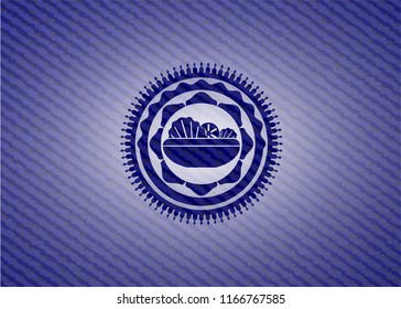 salad icon with jean texture