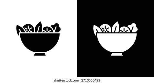 Salada ícone linha arte editável traço e coleção sólida para design de aplicativo