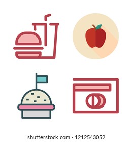 salad icon set. vector set about hamburger, healthy food, food and diners club icons set.