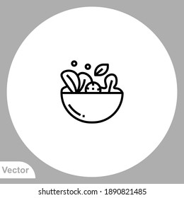 Salad Icon Sign Vector,Symbol, Logo Illustration For Web And Mobile