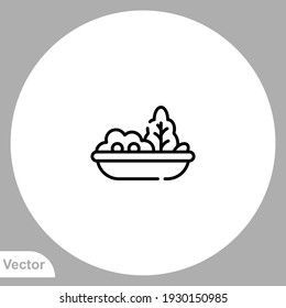 Salad Icon Sign Vector,Symbol, Logo Illustration For Web And Mobile