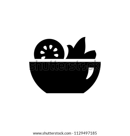 Download Salad Icon Simple Flat Style Illustration Stock Vector ...