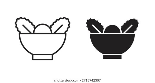 Ícone de salada em formato vetorial moderno simples. Pacote de ícones EPS