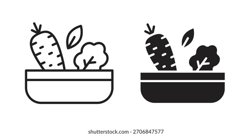 Símbolo de ícone de salada para designs de logotipo, web e app.