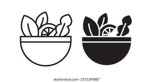 Ícone Salada do modelo. Conjunto de gráficos vetoriais de ícones