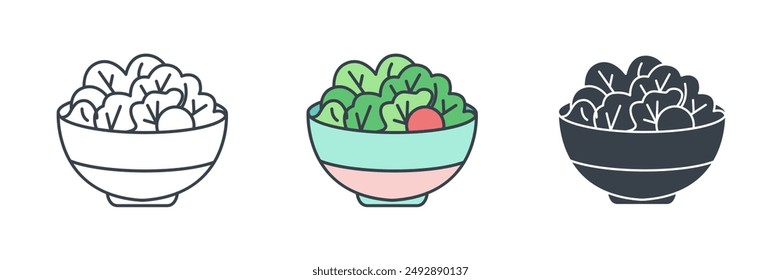 Salad icon theme symbol vector illustration isolated on white background