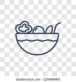 Salad icon. Trendy linear Salad logo concept on transparent background from Hotel and Restaurant collection