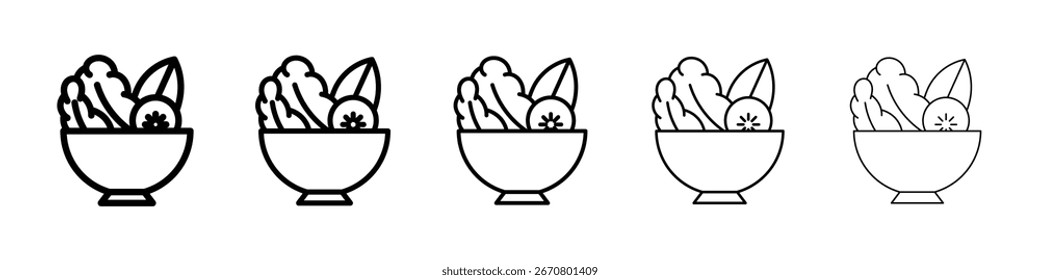 Ícone de salada Ilustração de arte vetorial
