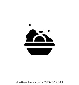 gráfico vectorial de icono de ensalada con colores