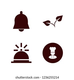 salad icon. salad vector icons set bell, sprout and chef