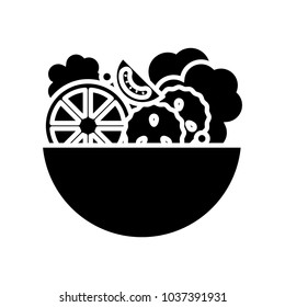 Salad icon, vector illustration