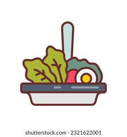 Icono de ensalada en vector. Ilustración