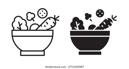 Salad icon vector illustration designs pack. EPS10