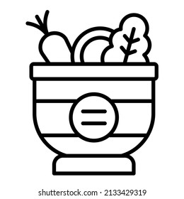 Imagen vectorial de icono de ensalada. También se puede usar para aplicaciones web, aplicaciones móviles y medios impresos.